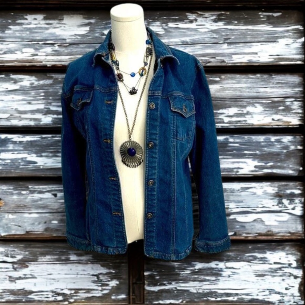 Jones New York Blue Denim Jacket
